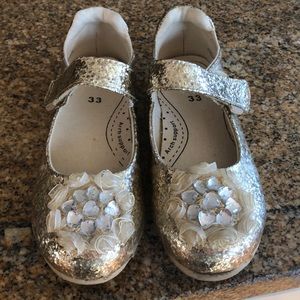 Glittery PediPed kids shoes, size 1.5